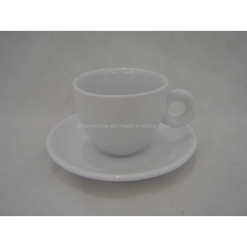 Porcelain Coffee Cup with Round Handle